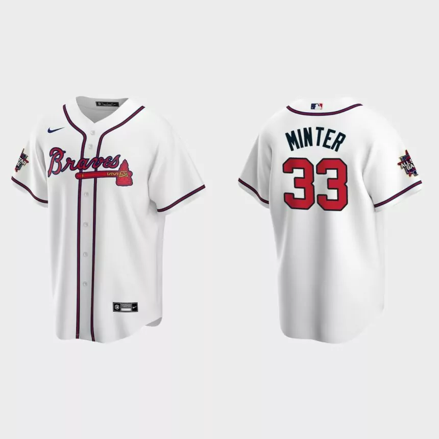 Atlanta Braves #33 A.J. Minter 2021 MLB All-Star Game Replica Jersey – White