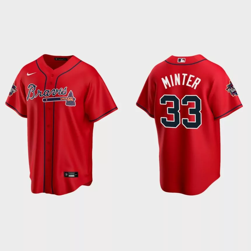 Atlanta Braves #33 A.J. Minter Replica 2021 MLB All-Star Jersey – Red