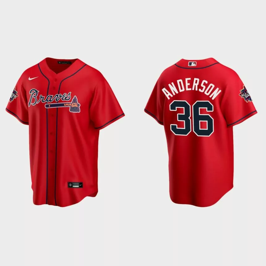 Atlanta Braves #36 Ian Anderson Replica 2021 MLB All-Star Jersey – Red