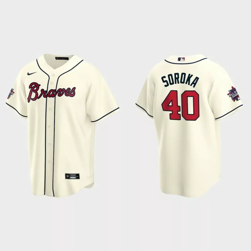 Atlanta Braves #40 Mike Soroka 2021 MLB All-Star Game Replica Jersey – Cream