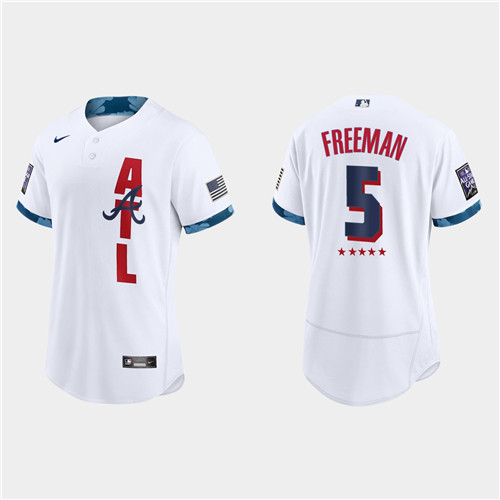Atlanta Braves #5 Freddie Freeman 2021 Mlb All Star Game Authentic White Jersey