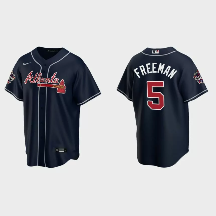Atlanta Braves #5 Freddie Freeman Replica 2021 MLB All-Star Jersey – Navy