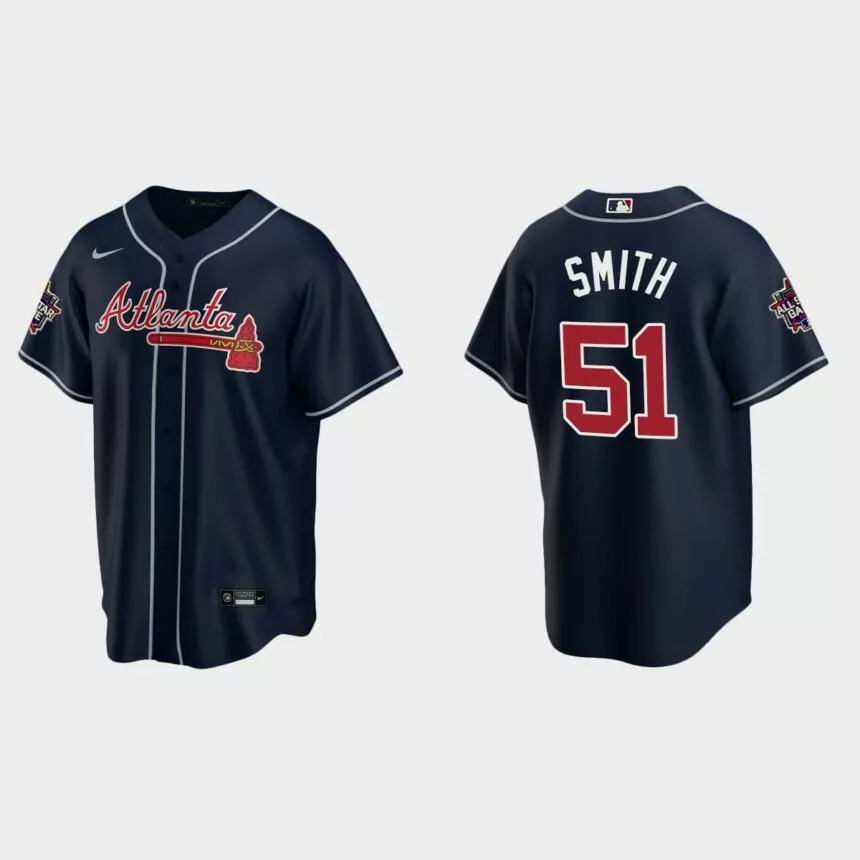 Atlanta Braves #51 Will Smith Replica 2021 MLB All-Star Jersey – Navy