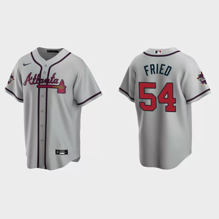 Atlanta Braves #54 Max Fried Replica 2021 MLB All-Star Jersey – Gray