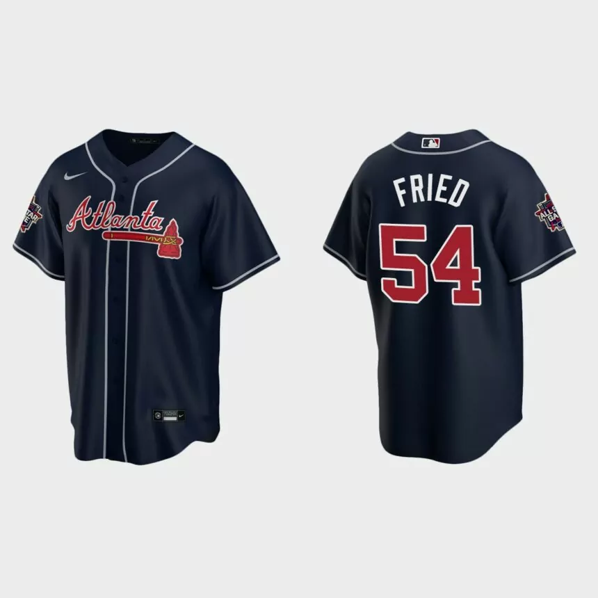 Atlanta Braves #54 Max Fried Replica 2021 MLB All-Star Jersey – Navy