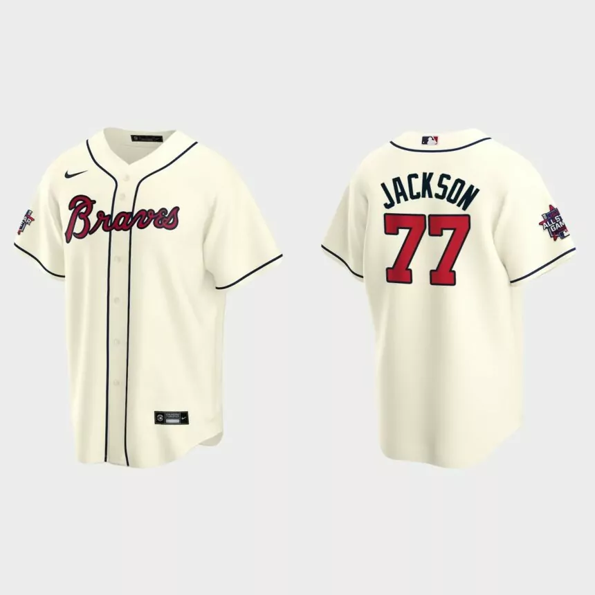 Atlanta Braves #77 Luke Jackson 2021 MLB All-Star Game Replica Jersey – Cream