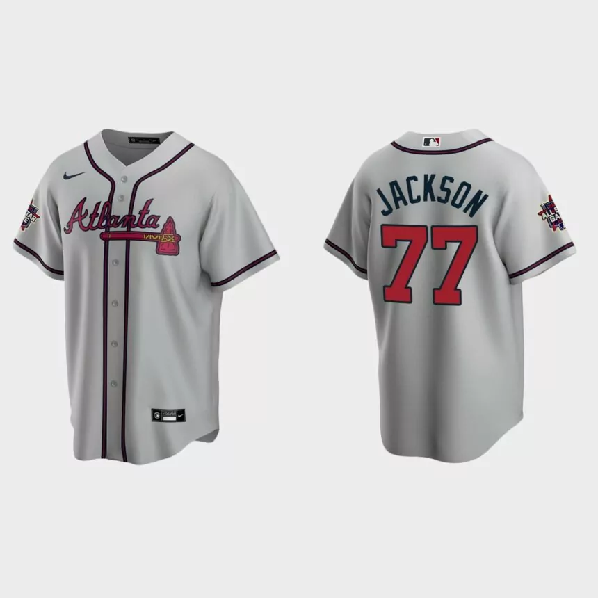 Atlanta Braves #77 Luke Jackson Replica 2021 MLB All-Star Jersey – Gray