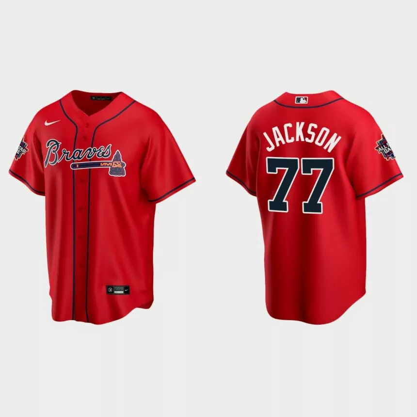 Atlanta Braves #77 Luke Jackson Replica 2021 MLB All-Star Jersey – Red