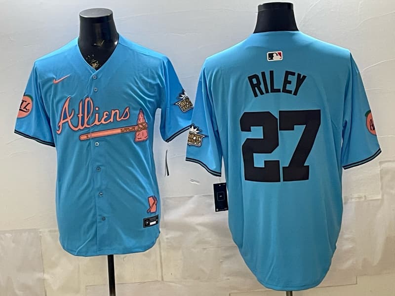 Atlanta Braves  Jersey - All Stitched Austin Riley 27
