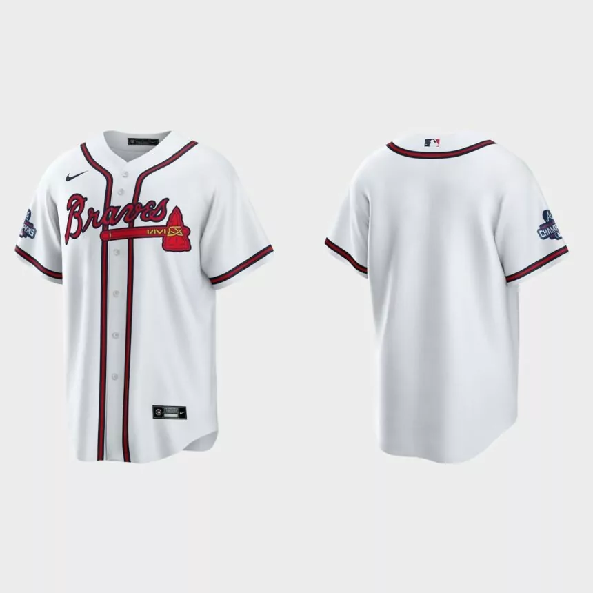 Atlanta Braves 2021 World Series Champions Replica Jersey – White