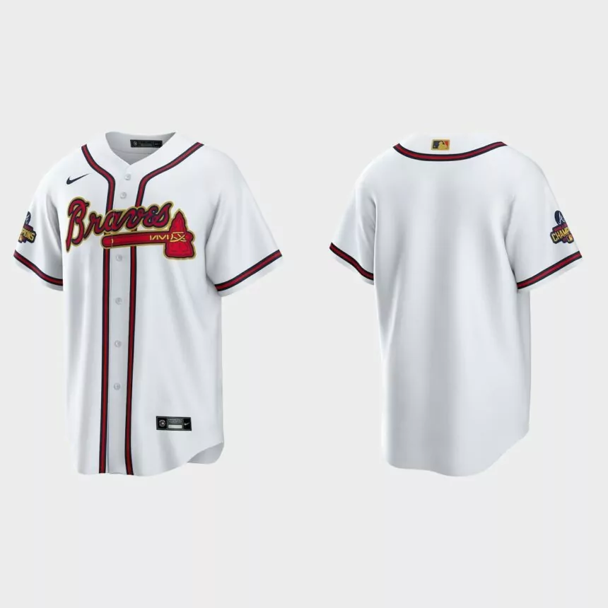 Atlanta Braves 2022 Gold Program White Replica Jersey