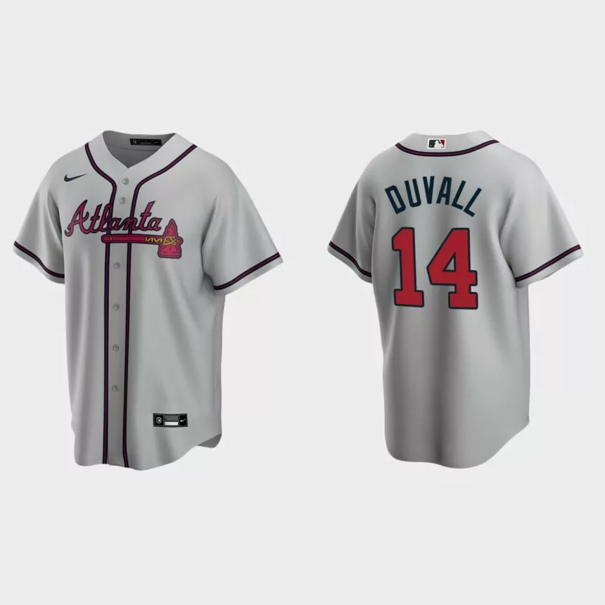 Atlanta Braves Adam Duvall Replica Road Jersey – Gray