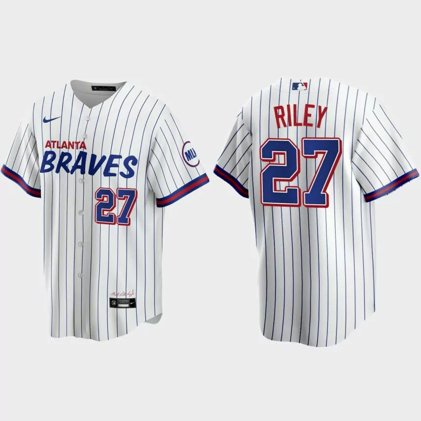 Atlanta Braves Austin Riley 2021 City Connect Replica Jersey – White