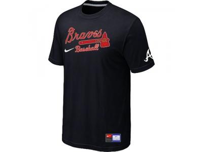 Atlanta Braves Black NEW Short Sleeve Practice T-Shirt