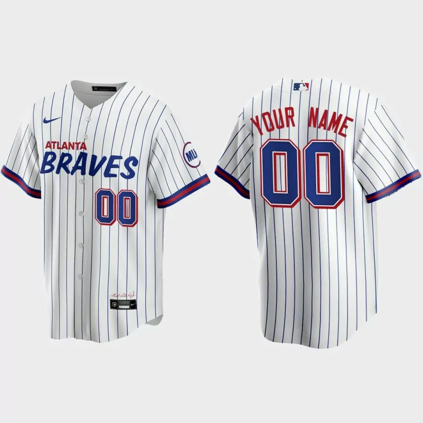 Atlanta Braves Custom 2021 City Connect Replica Jersey – White