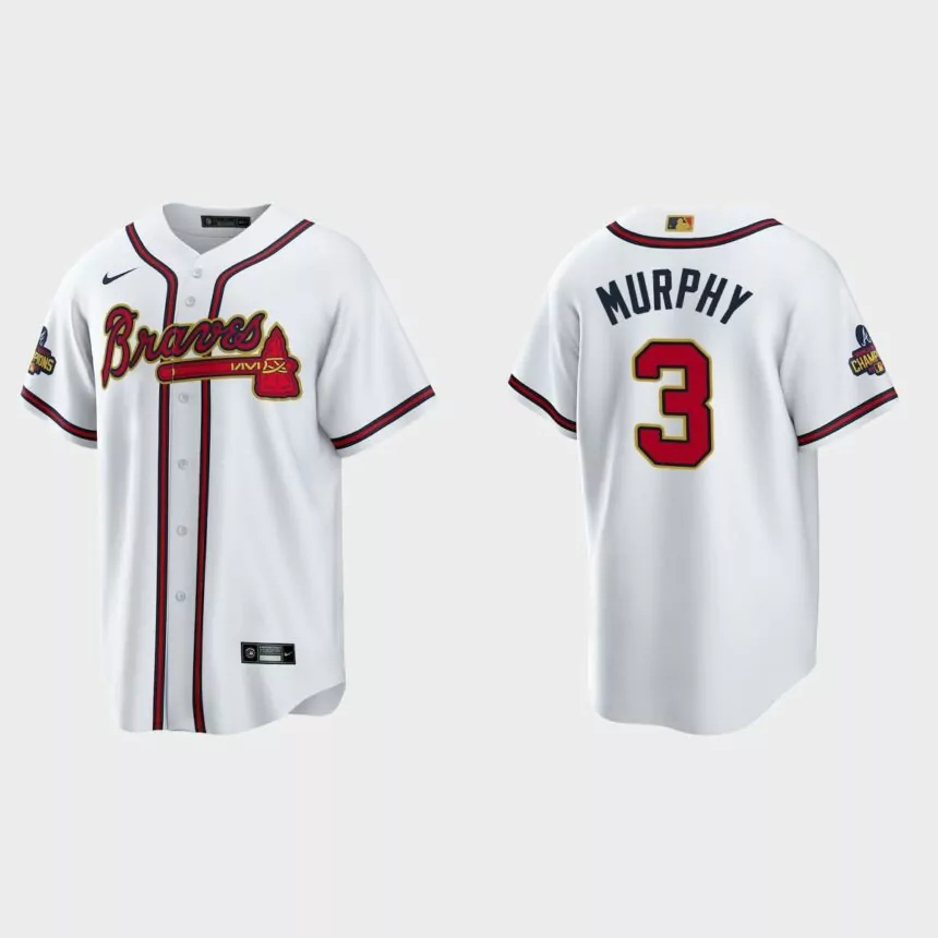 Atlanta Braves Dale Murphy 2022 Gold Program White Replica Jersey