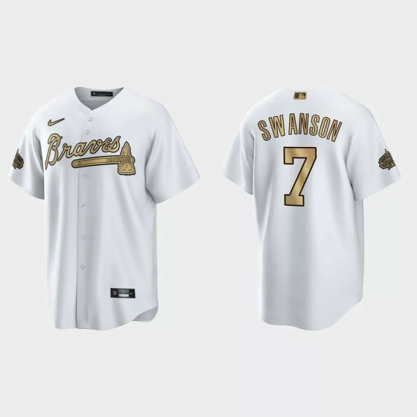 Atlanta Braves Dansby Swanson 2022 MLB All-Star Game Replica Jersey – White