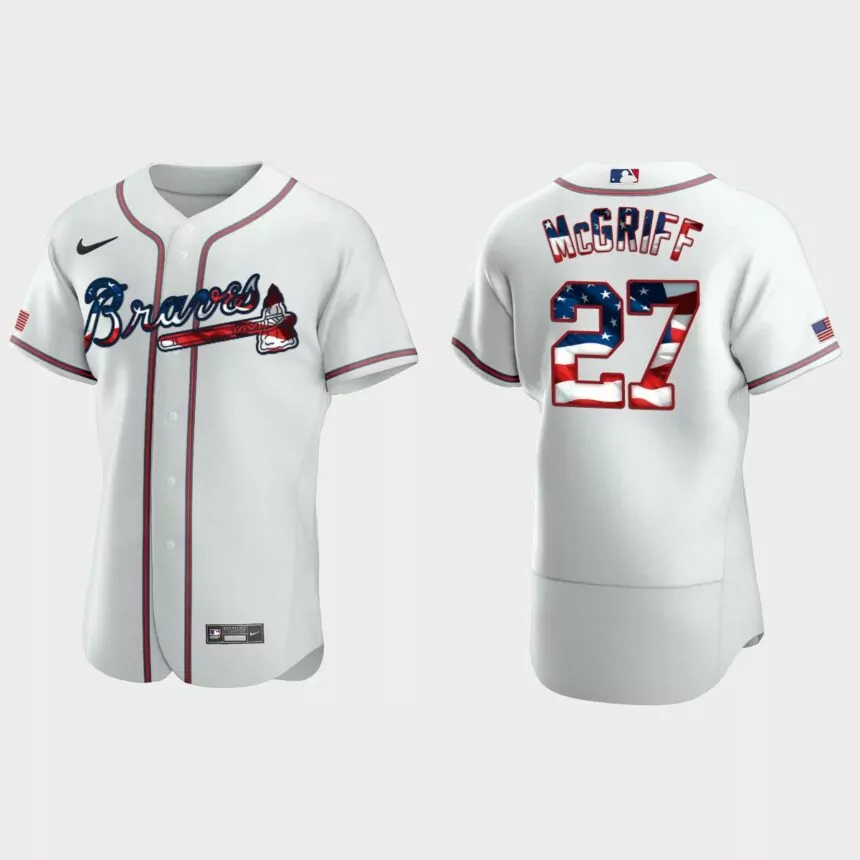 Atlanta Braves Fred McGriff 2020 Stars 4th of July Jersey – White