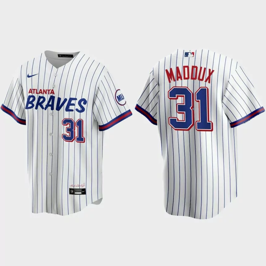 Atlanta Braves Greg Maddux 2021 City Connect Replica Jersey – White