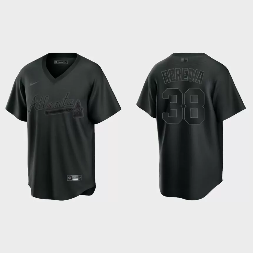 Atlanta Braves Guillermo Heredia Pitch Black Replica Jersey – Black