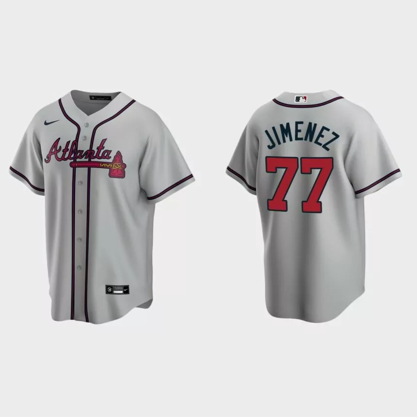 Atlanta Braves Joe Jimenez Replica Road Jersey – Gray