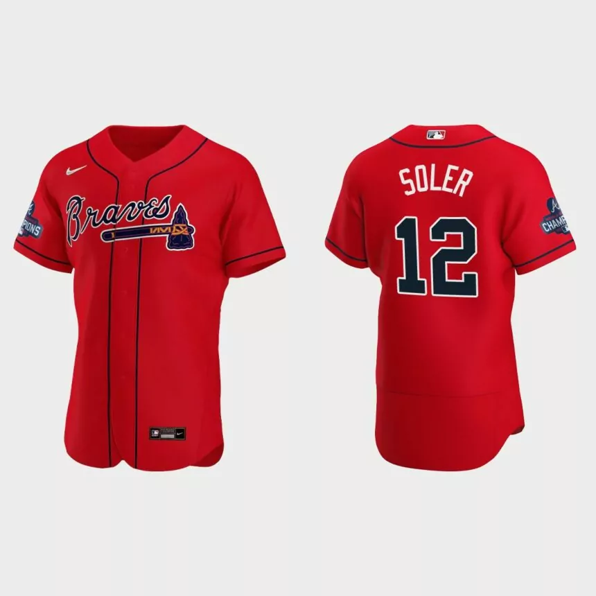 Atlanta Braves Jorge Soler 2021 World Series Champions Red Authentic Jersey