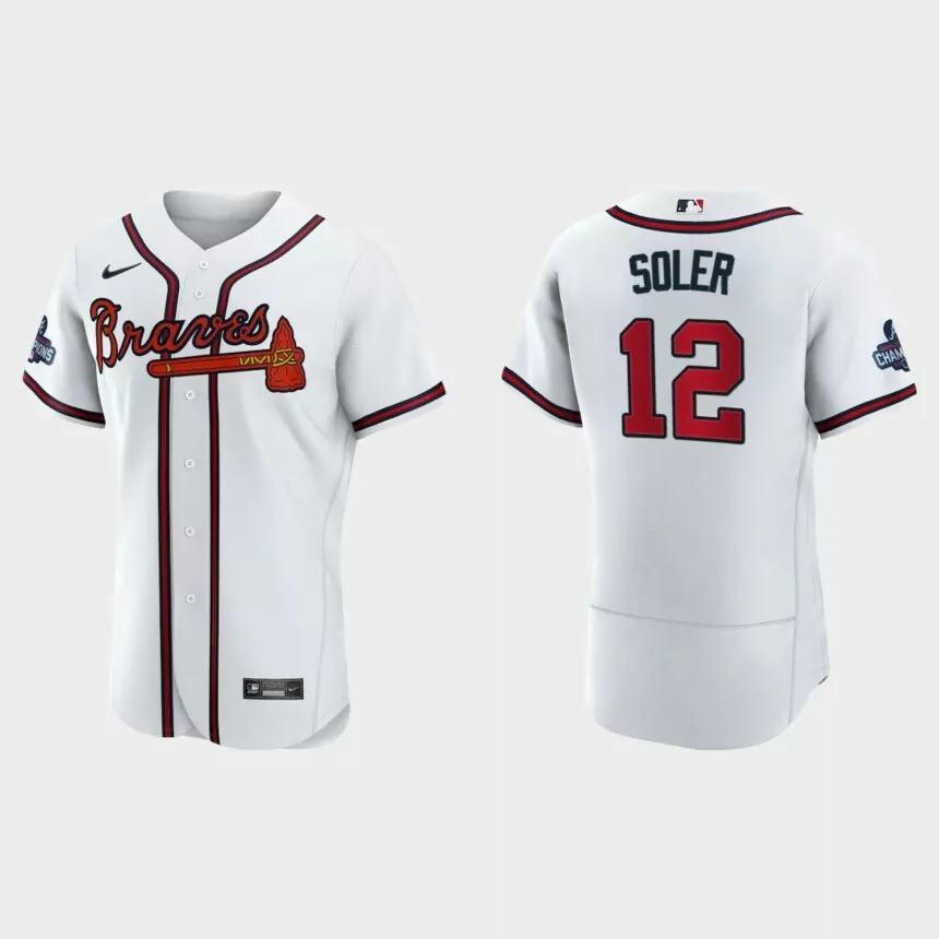 Atlanta Braves Jorge Soler 2021 World Series Champions White Authentic Jersey