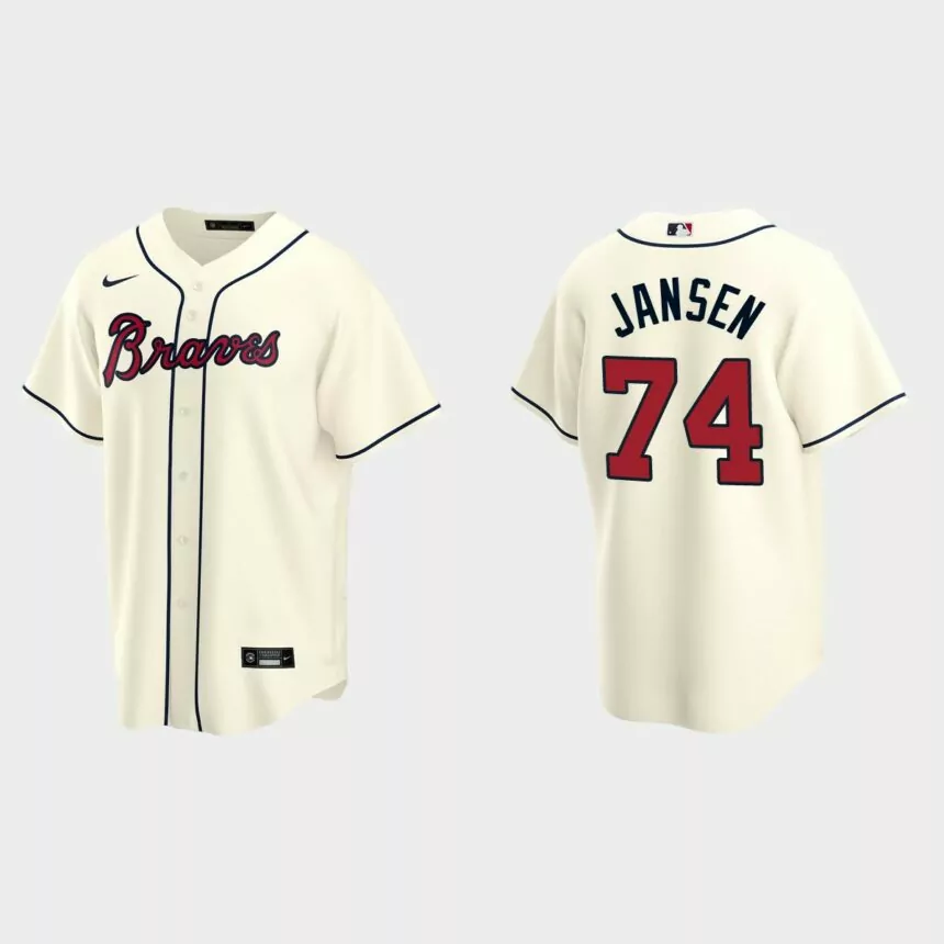 Atlanta Braves Kenley Jansen Replica Alternate Jersey – Cream