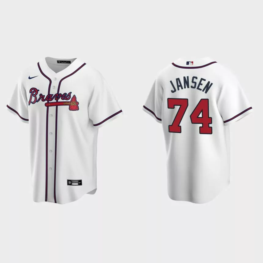 Atlanta Braves Kenley Jansen Replica Home Jersey – White