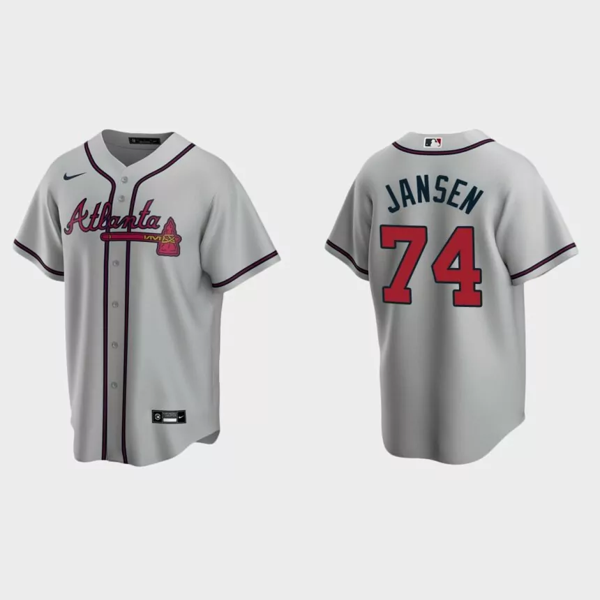 Atlanta Braves Kenley Jansen Replica Road Jersey – Gray