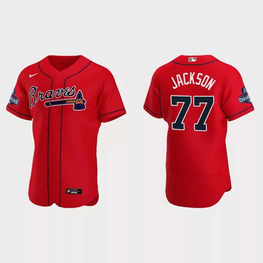 Atlanta Braves Luke Jackson 2021 World Series Champions Red Authentic Jersey