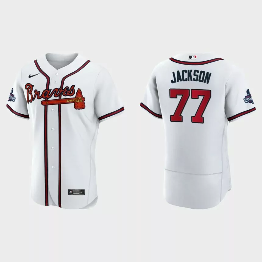 Atlanta Braves Luke Jackson 2021 World Series Champions White Authentic Jersey