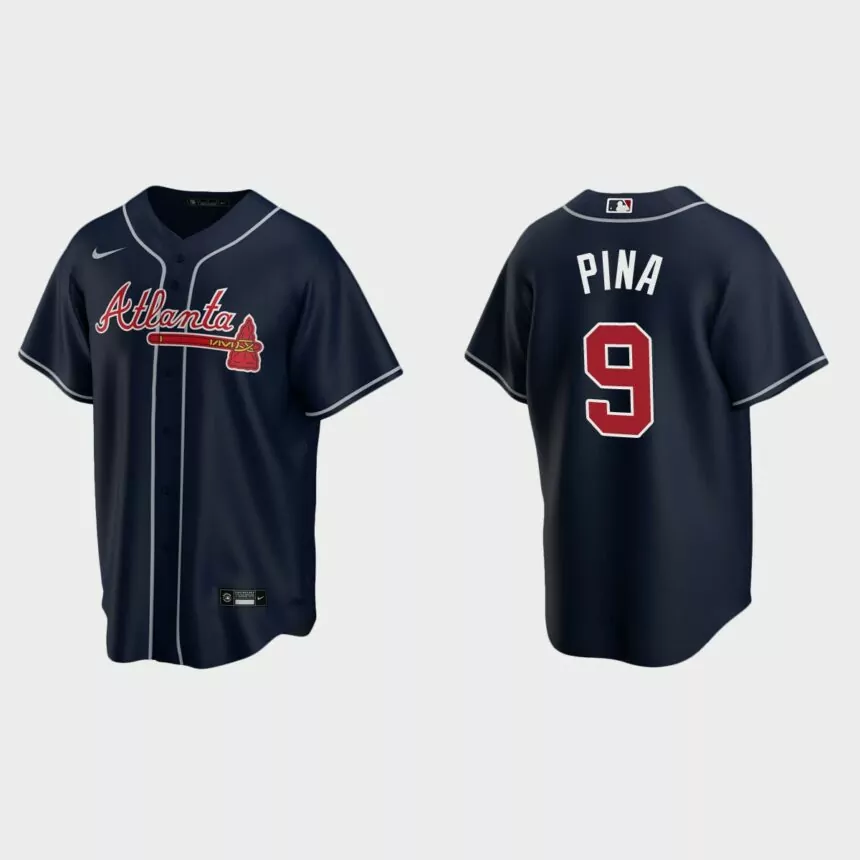 Atlanta Braves Manny Pina Replica Alternate Jersey – Navy