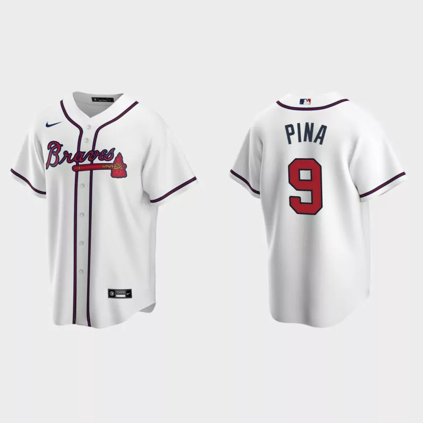 Atlanta Braves Manny Pina Replica Home Jersey – White