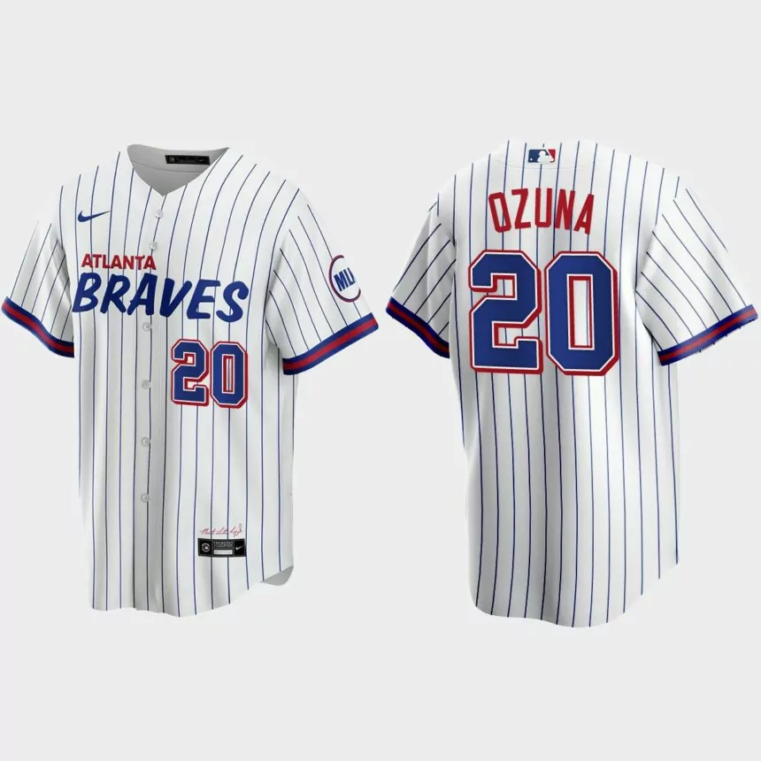 Atlanta Braves Marcell Ozuna 2021 City Connect Replica Jersey – White
