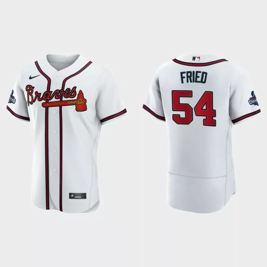 Atlanta Braves Max Fried 2021 World Series Champions White Authentic Jersey