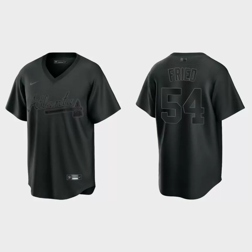 Atlanta Braves Max Fried Pitch Black Replica Jersey – Black