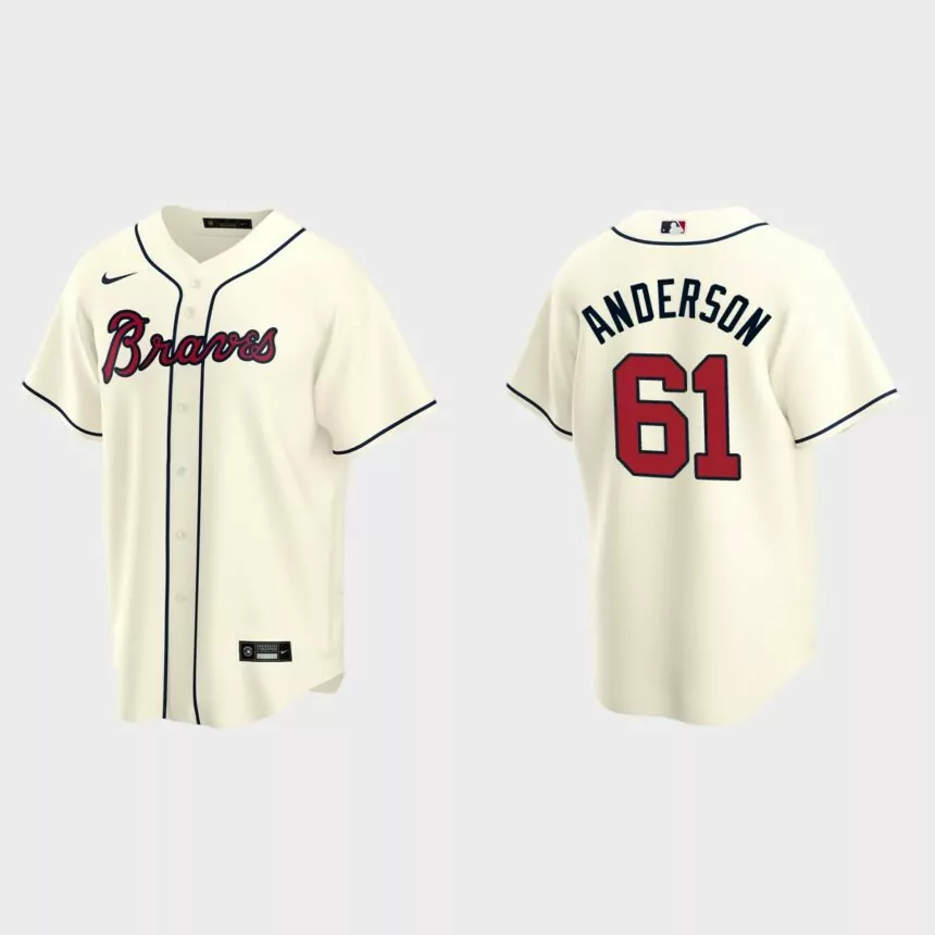 Atlanta Braves Nick Anderson Replica Alternate Jersey – Cream