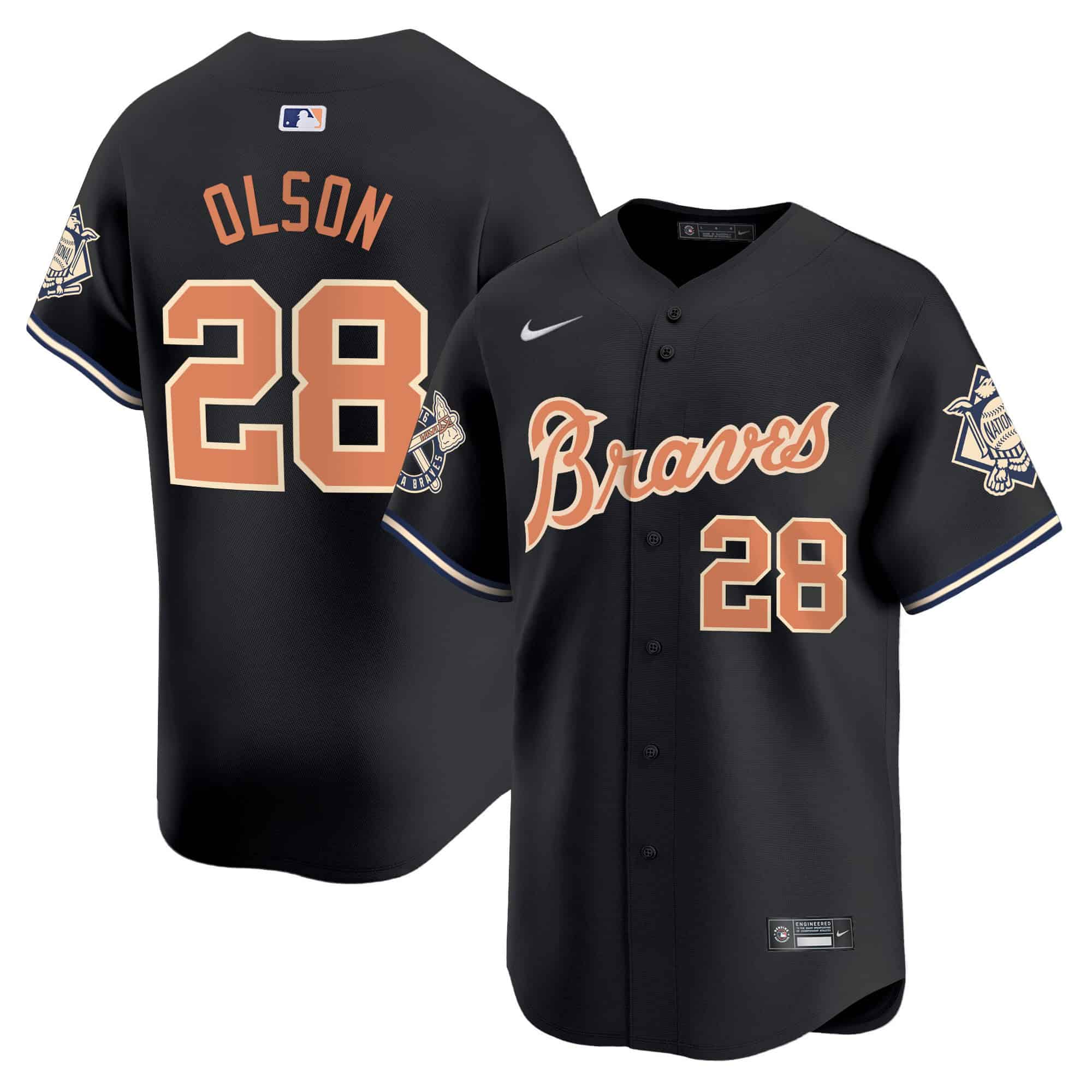 Atlanta Braves Peaches n’ Cream Vapor Premier Limited baseball  Jersey – All Stitched  Black