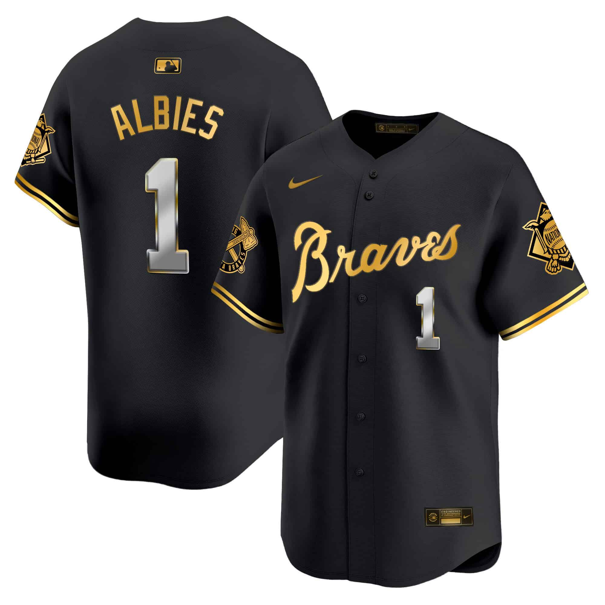 Atlanta Braves Peaches n’ Cream Vapor Premier Limited baseball  Jersey – All Stitched  Black Gold #1 Ozzie Albies
