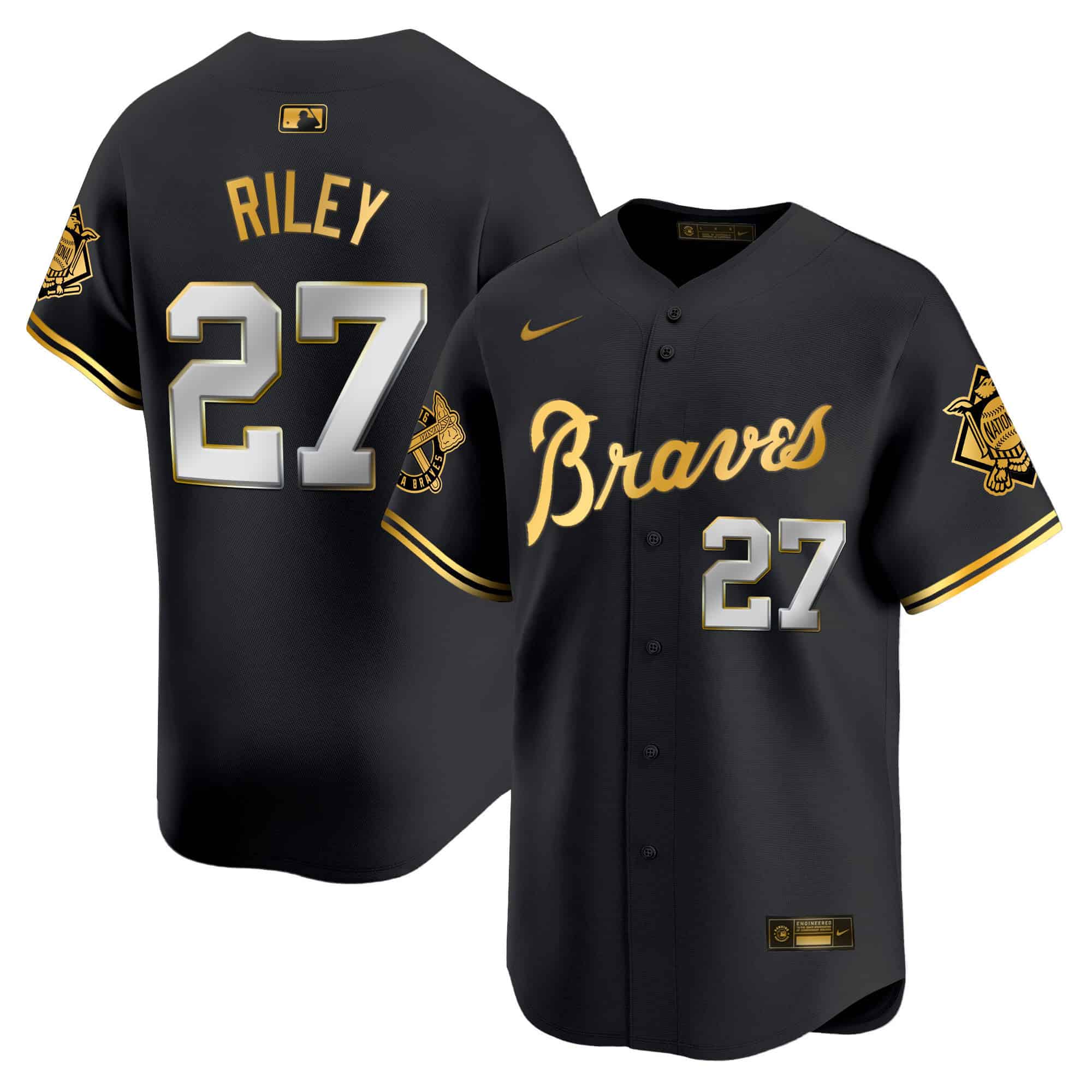 Atlanta Braves Peaches n’ Cream Vapor Premier Limited baseball  Jersey – All Stitched  Black Gold Austin Riley #27