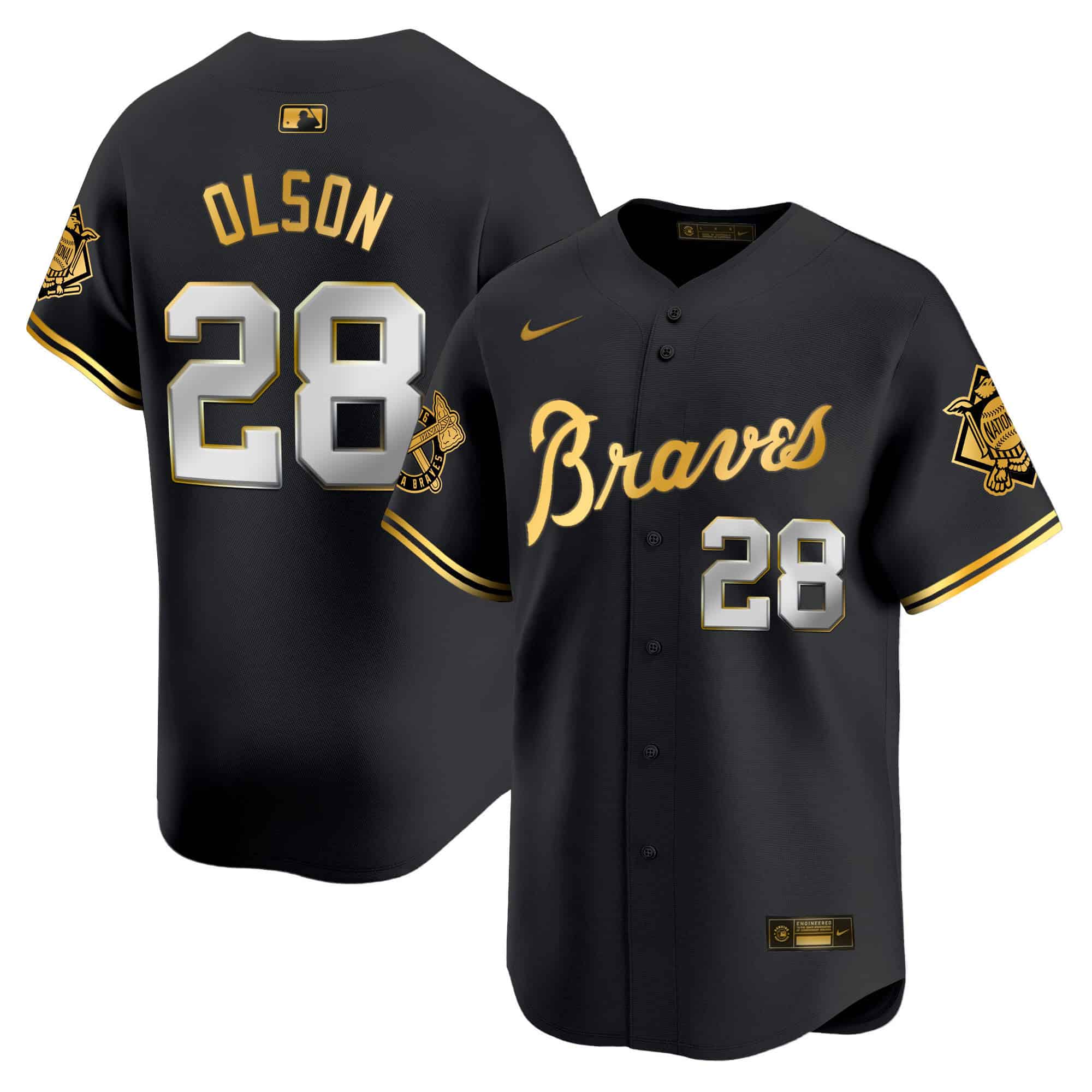 Atlanta Braves Peaches n’ Cream Vapor Premier Limited baseball  Jersey – All Stitched  Black Gold Matt Olson #28