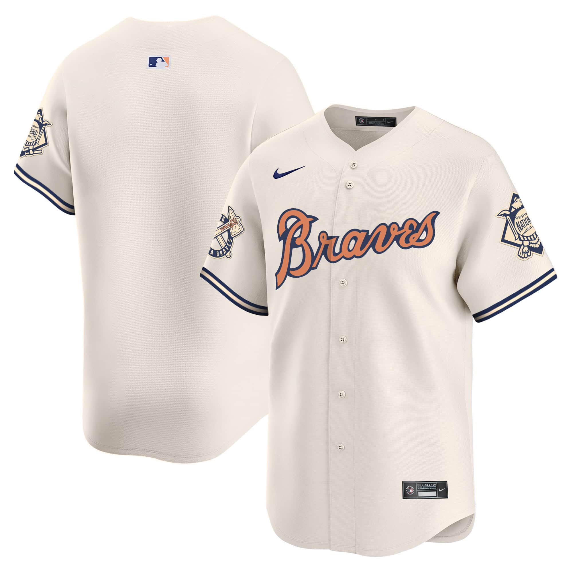 Atlanta Braves Peaches n’ Cream Vapor Premier Limited baseball  Jersey – All Stitched  Cream Blank