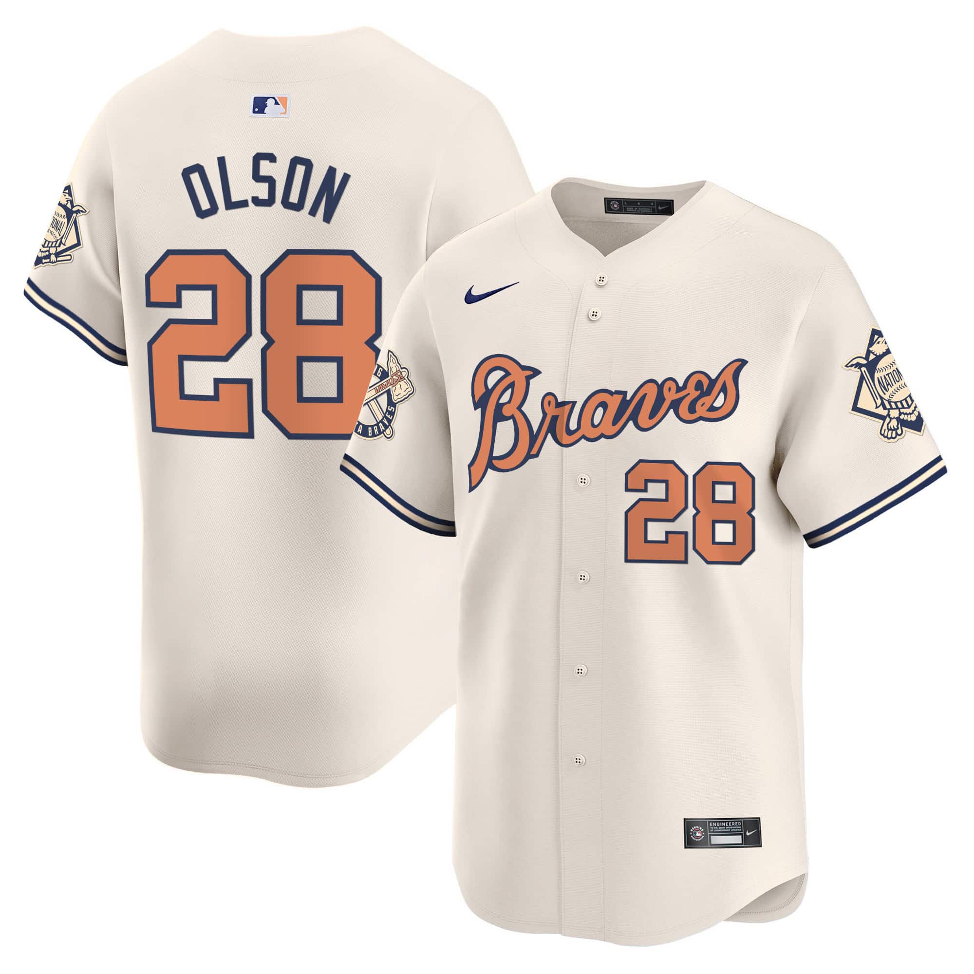 Atlanta Braves Peaches n’ Cream Vapor Premier Limited baseball  Jersey – All Stitched  Cream Matt Olson #28