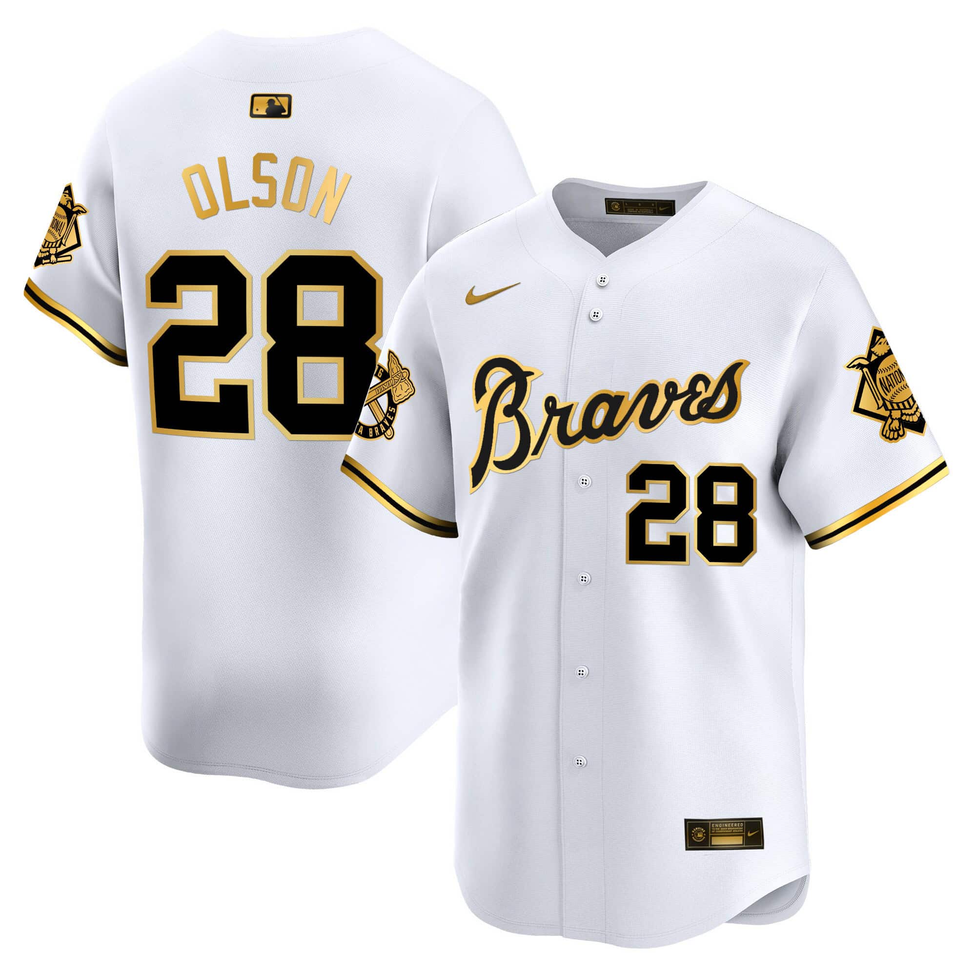 Atlanta Braves Peaches n’ Cream Vapor Premier Limited baseball  Jersey – All Stitched  White Gold Matt Olson #28