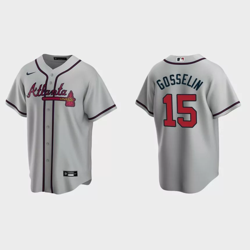 Atlanta Braves Phil Gosselin Replica Road Jersey – Gray