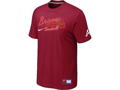 Atlanta Braves Red NEW Short Sleeve Practice T-Shirt