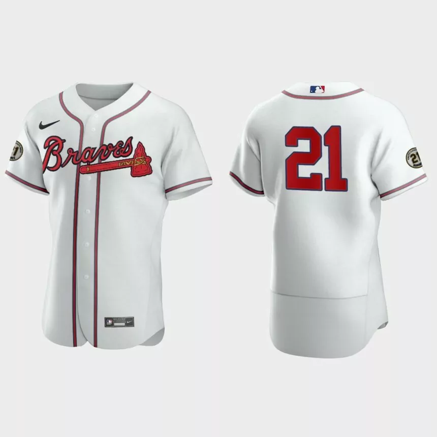 Atlanta Braves Roberto Clemente Day Authentic Jersey – White