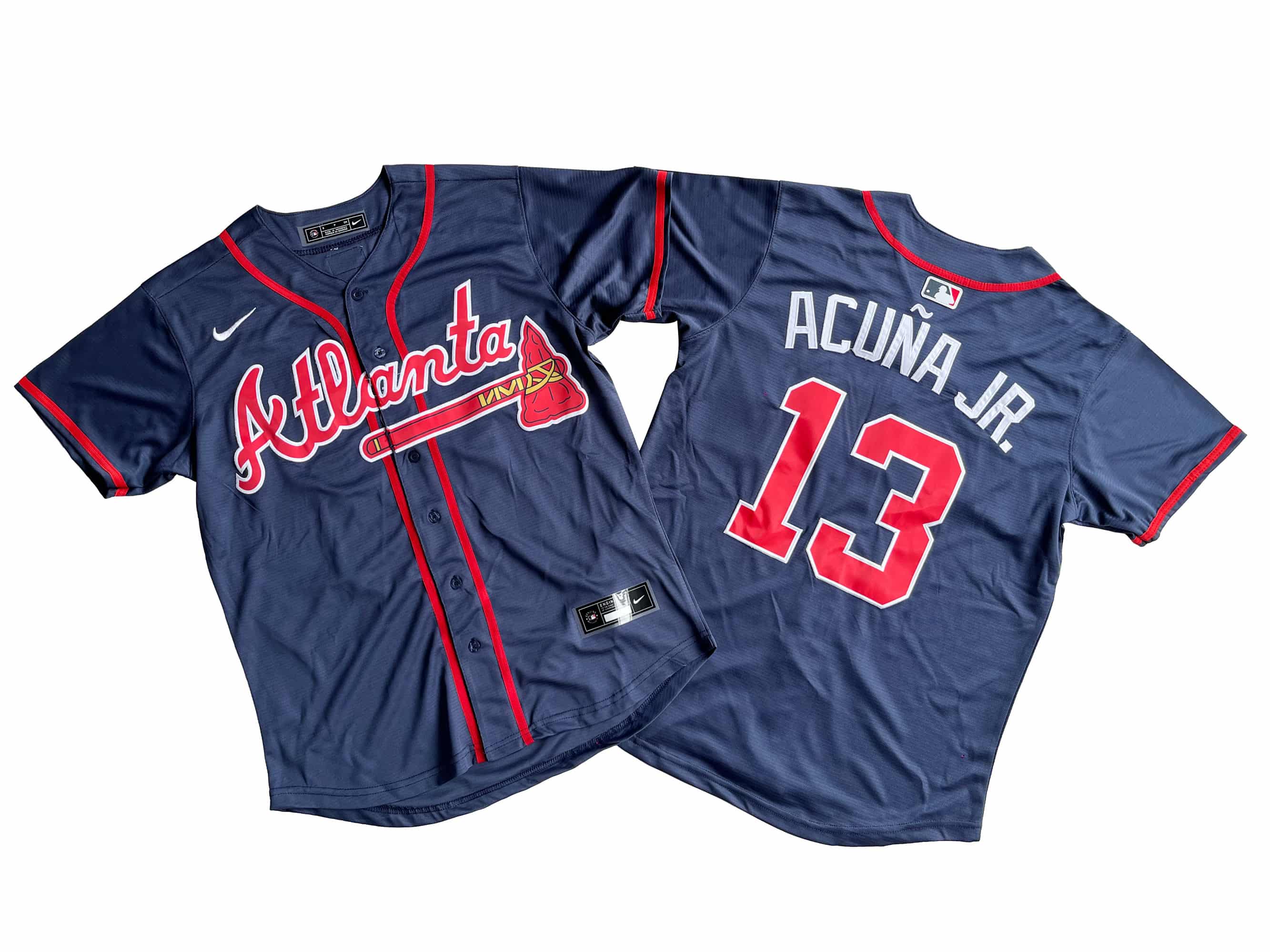Atlanta Braves Ronald Acu?a Jr. Nike Navy Alternate Limited Player Jersey