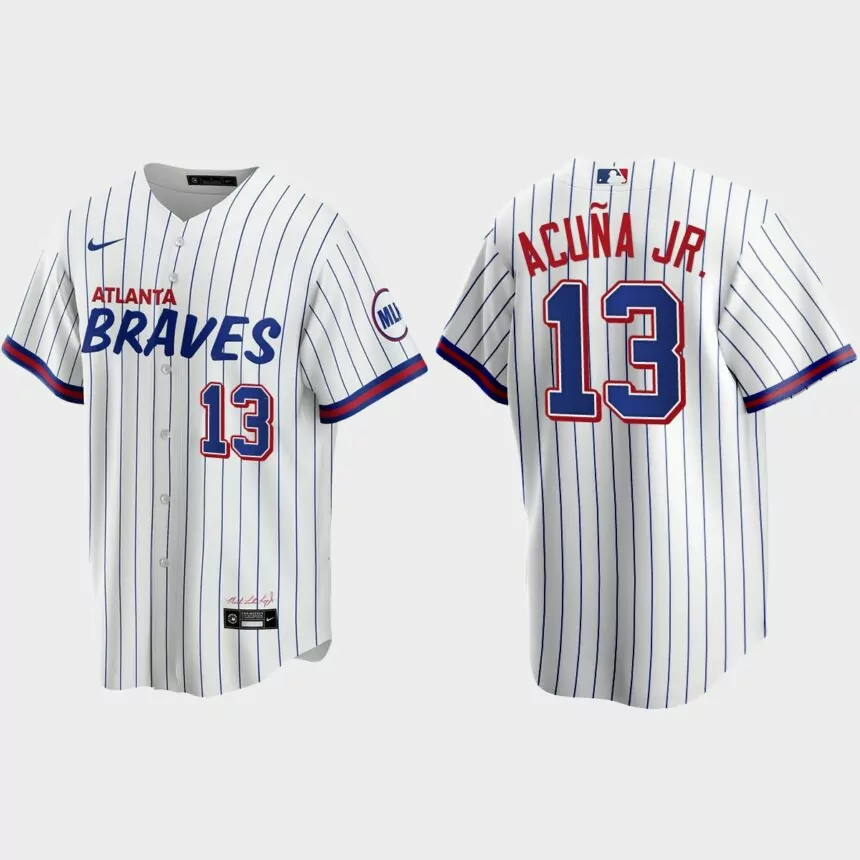 Atlanta Braves Ronald Acuna Jr. 2021 City Connect Replica Jersey – White